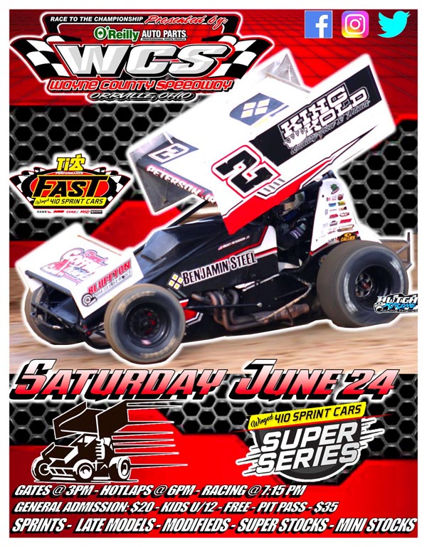 Saturday June 24 Wayne County Speedway