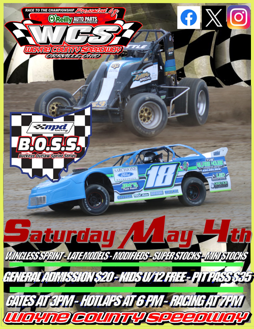 Saturday May 4, 2024 Wayne County Speedway